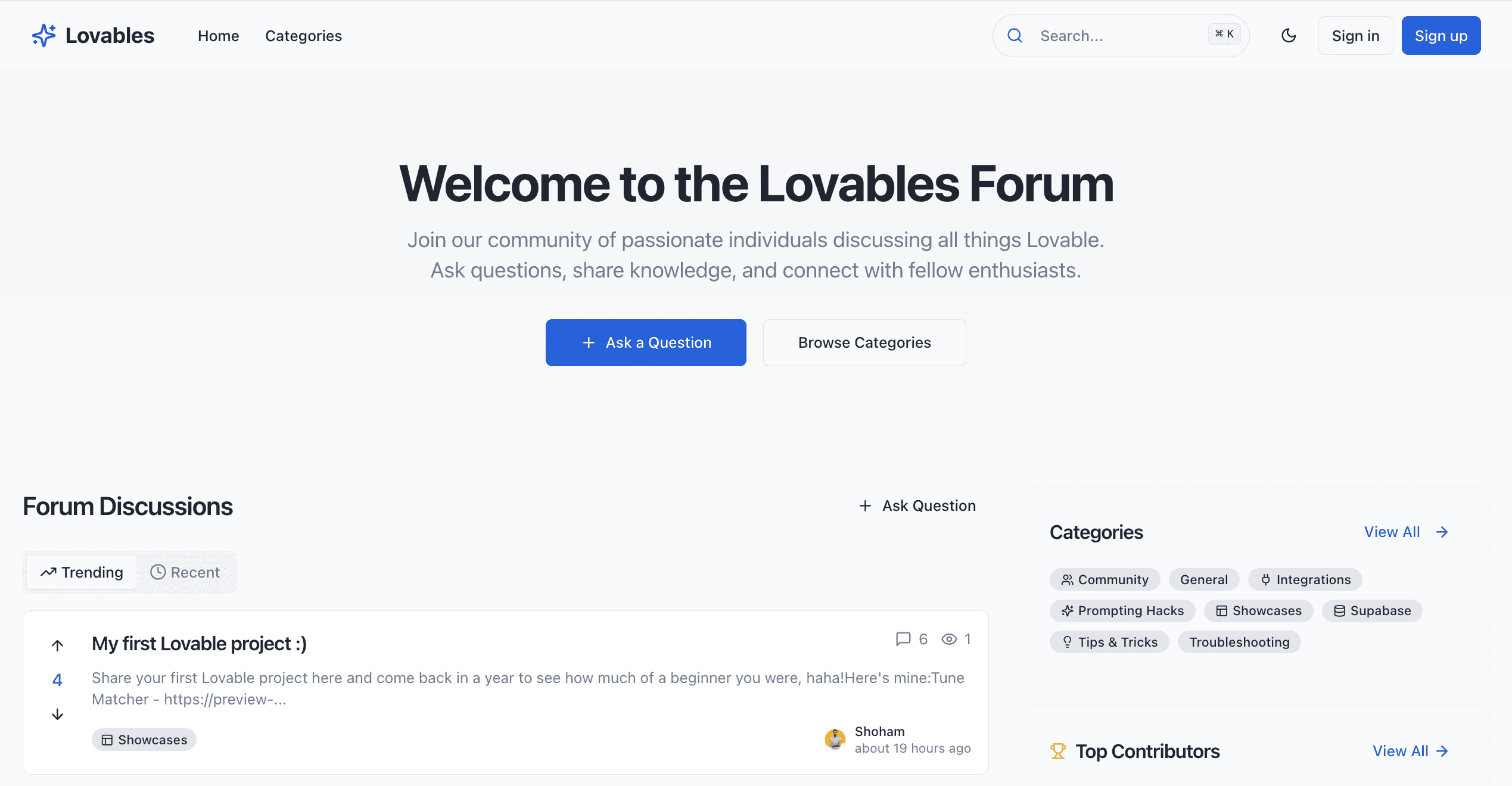 Lovable Forum